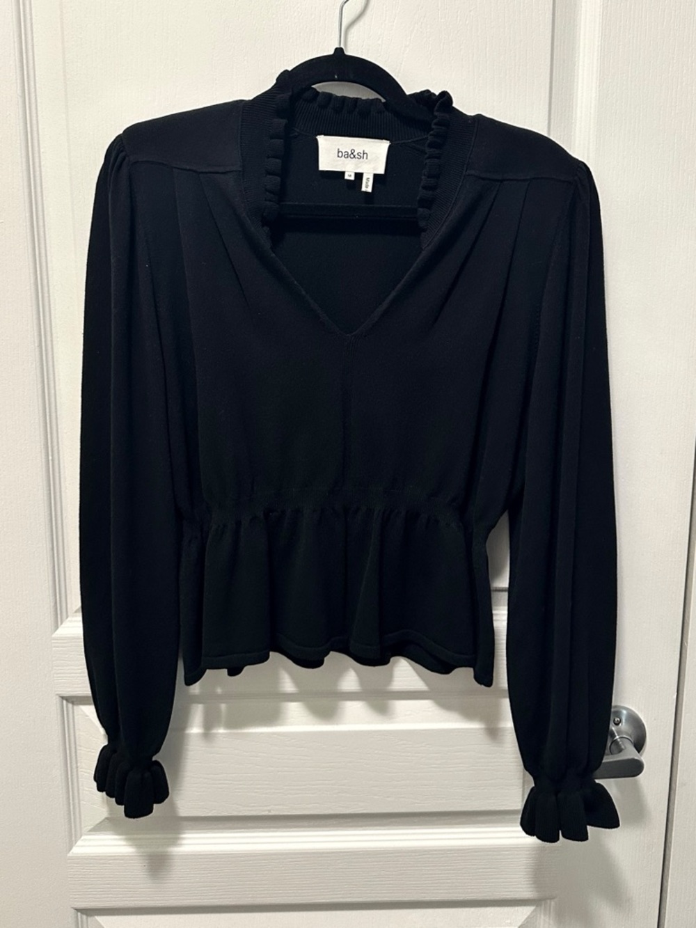 ba&sh Seoul Jumper in Noir Black - Picture 2 of 7
